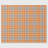 Papier Cadeau Plaid orange (Plat)