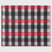 Papier Cadeau Plaid Populaire Abstrait Rouge Noir Plaid Collecti (Plat)