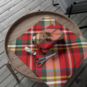 Papier Cadeau Plaid Red Check Élégante ferme