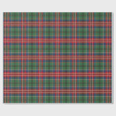 Papier Cadeau Plaid Red Green Noël vacances Rustic Tartan (Plat)