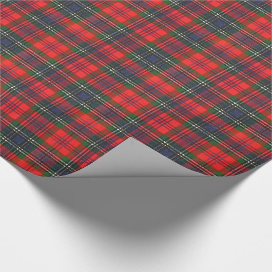 Papier Cadeau Plaid rouge classique (Coin)