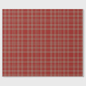Papier Cadeau Plaid rouge classique avec des accents d'argent No (Plat)