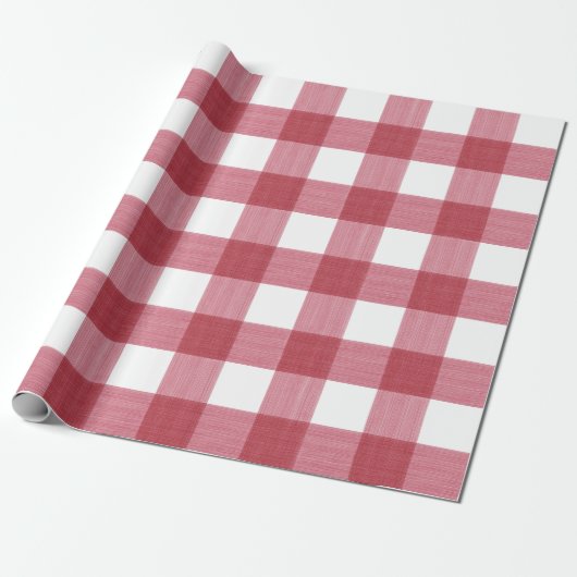 Papier Cadeau Plaid rouge de Buffalo (Déroulé)