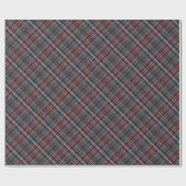 Papier Cadeau Plaid rouge et noir et blanc (Plat)