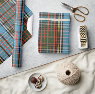 Papier Cadeau Plaid Rustic Anderson vacances de Noël Tartan