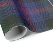 Papier Cadeau Plaid Rustic Clan Sutherland Holidays Tartan (Coin rond)