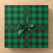 Papier Cadeau Plaid Rustique Buffalo Vert