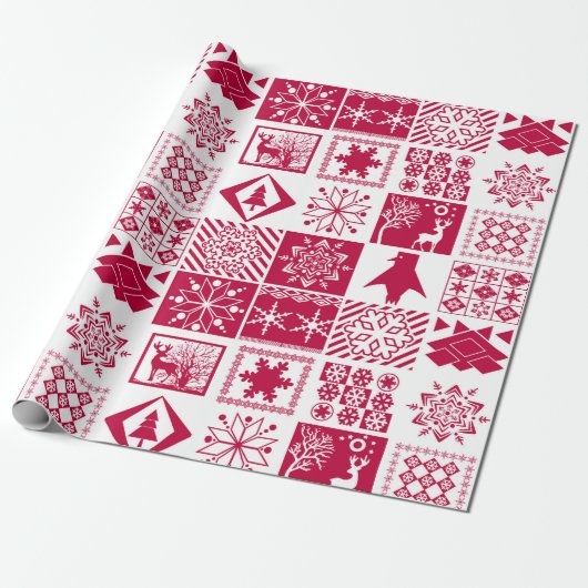 Papier Cadeau Plaid scandinave (Déroulé)