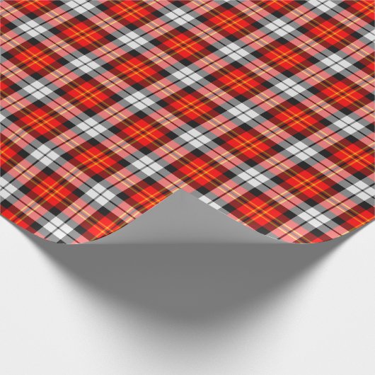 Papier Cadeau Plaid sportif d'écarlate et de noir (Coin)