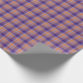 Papier Cadeau Plaid sportif pourpre et orange lumineux (Coin)
