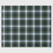 Papier Cadeau Plaid Tartan Clan Gordon White Green Holiday (Plat)