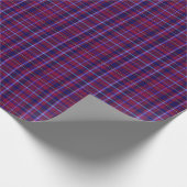 Papier Cadeau Plaid Tarten Maroon et bleu (Coin)