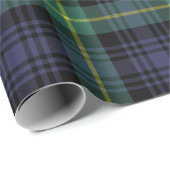 Papier Cadeau Plaid traditionnel violet vert noir (Coin rond)