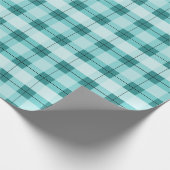 Papier Cadeau Plaid turquoise 2,0 (Coin)