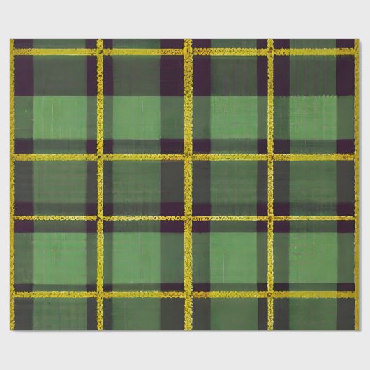 Papier Cadeau Plaid vert (Plat)