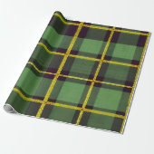 Papier Cadeau Plaid vert (Déroulé)