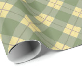 Papier Cadeau Plaid vert (Coin rond)
