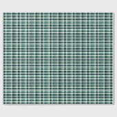 Papier Cadeau Plaid vert, blanc et noir (Plat)