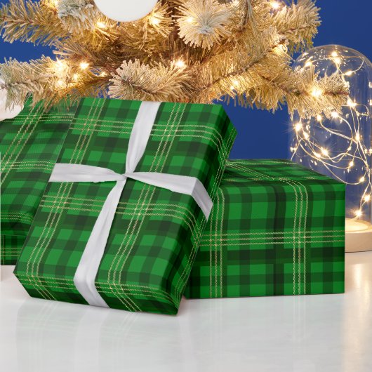 Papier Cadeau Plaid vert de Noël (Vacances)