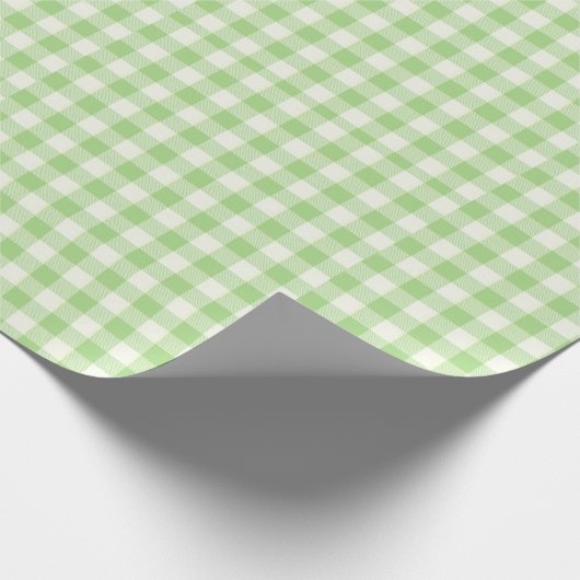 Papier Cadeau Plaid Vert - Enveloppe cadeau À damiers classique (Coin)