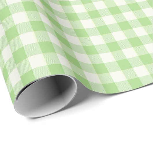 Papier Cadeau Plaid Vert - Enveloppe cadeau À damiers classique (Coin rond)