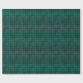 Papier Cadeau Plaid vert et noir (Plat)