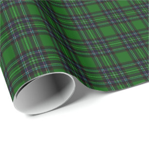 Papier Cadeau Plaid vert et noir
