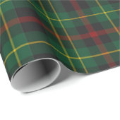 Papier Cadeau Plaid vert et rouge (Coin rond)