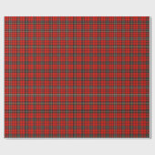 Papier Cadeau Plaid vintage rouge classique (Plat)