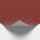 Papier Cadeau Plaid vintage rouge classique (Coin)