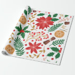 Papier Cadeau Plaid Wrapping Paper de Floral Christmas<br><div class="desc">Plaid Wrapping</div>