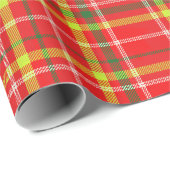Papier Cadeau Plaids de Foyer de Noël (Coin rond)