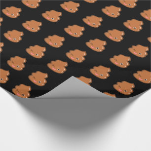 Papier Cadeau Plaisanterie amusante Brown Poop Novelty Noir