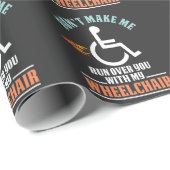 Papier Cadeau Plaisanterie amusante en fauteuil roulant pour com (Coin rond)
