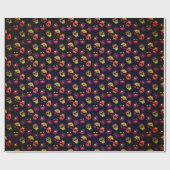 Papier Cadeau Plaisir Crâne sucre Floral Mandala (Plat)