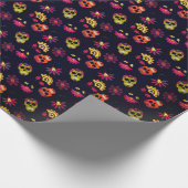 Papier Cadeau Plaisir Crâne sucre Floral Mandala (Coin)