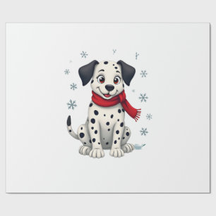 Papier Cadeau Plaisir dalmate enneigé