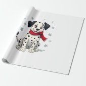 Papier Cadeau Plaisir dalmate enneigé (Déroulé)