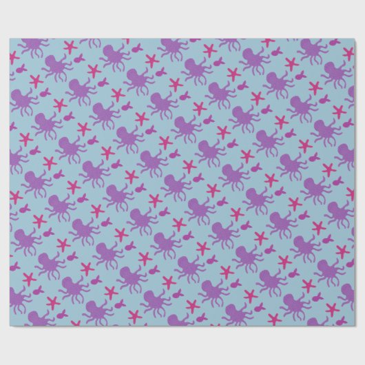 Papier Cadeau Plaisir Sea Creatures Enveloppement Papier (Plat)