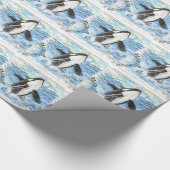 Papier Cadeau Plan Breaching Orca (Coin)