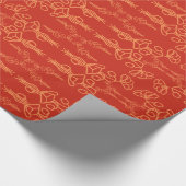 Papier Cadeau Plan Chic Red Poppy, Rouleau de papier d'enveloppe (Coin)