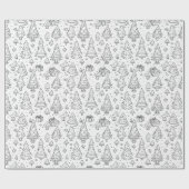 Papier Cadeau Plan Coloriage De Noël (Plat)