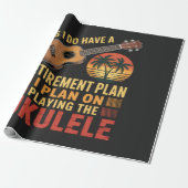 Papier Cadeau Plan de retraite Ukulele Drôle (Déroulé)
