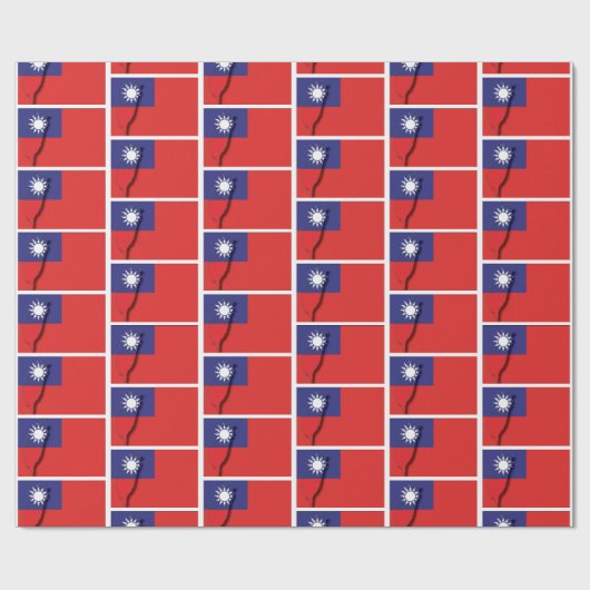 Papier Cadeau Plan du DRAPEAU TAIWAN (Plat)
