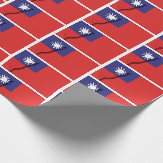 Papier Cadeau Plan du DRAPEAU TAIWAN (Coin)