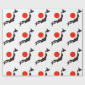 Papier Cadeau Plan du Japon, contour et cercle (Plat)