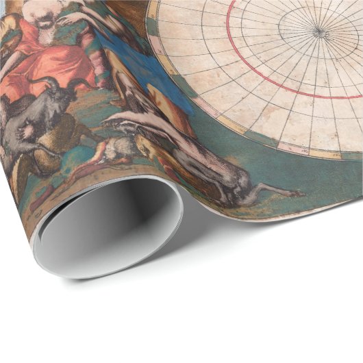 Papier Cadeau Plan du monde par Cornelis Danckerts (Coin rond)