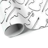 Papier Cadeau Plan du violon (Coin rond)