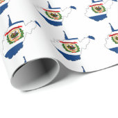 Papier Cadeau Plan et drapeau de l'État de Virginie-Occidentale (Coin rond)