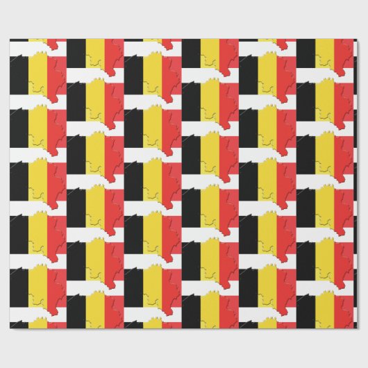 Papier Cadeau Plan Plan BELGIQUE DRAPEAU (Plat)